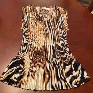 Vintage Animal Print Sleeveless Top by Cato (SZ S to L)